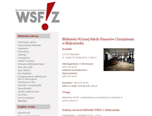 Tablet Screenshot of biblioteka.wsfiz.edu.pl