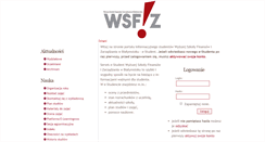 Desktop Screenshot of estudent.wsfiz.edu.pl