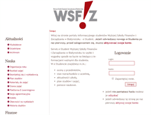 Tablet Screenshot of estudent.wsfiz.edu.pl